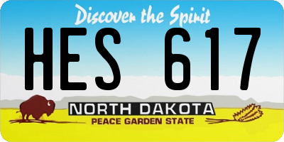 ND license plate HES617