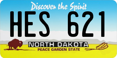 ND license plate HES621