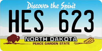 ND license plate HES623