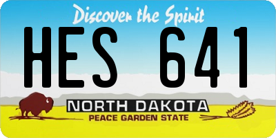 ND license plate HES641
