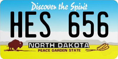 ND license plate HES656