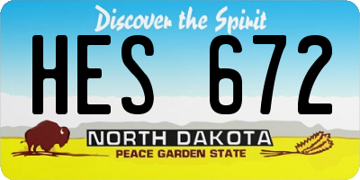 ND license plate HES672