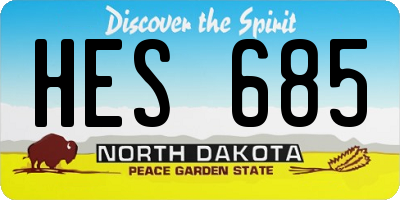 ND license plate HES685