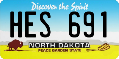 ND license plate HES691