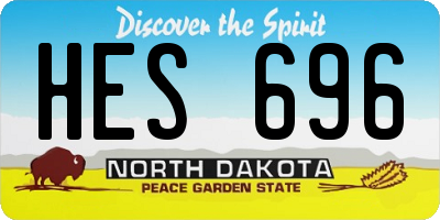 ND license plate HES696