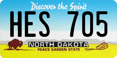 ND license plate HES705