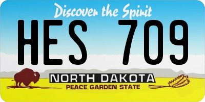 ND license plate HES709