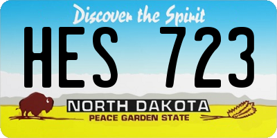 ND license plate HES723