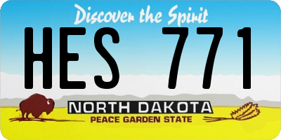 ND license plate HES771