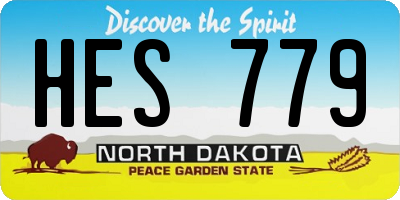 ND license plate HES779