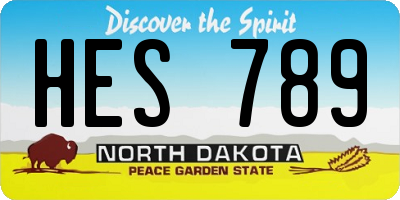 ND license plate HES789