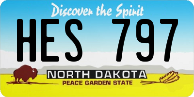 ND license plate HES797