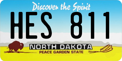 ND license plate HES811