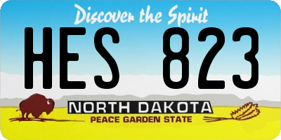 ND license plate HES823