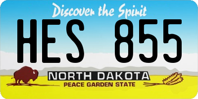 ND license plate HES855