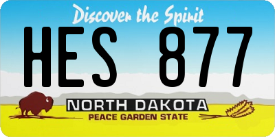 ND license plate HES877