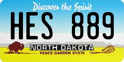 ND license plate HES889