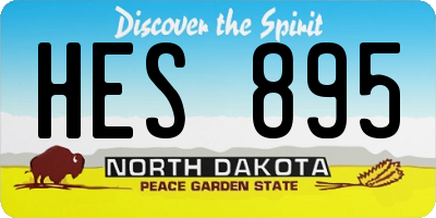 ND license plate HES895