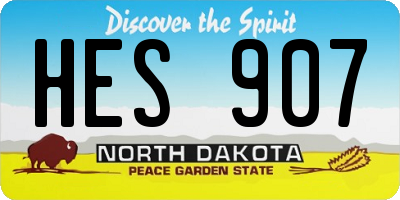 ND license plate HES907