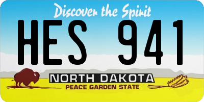 ND license plate HES941
