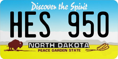 ND license plate HES950