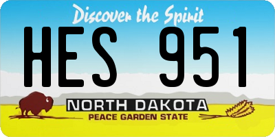 ND license plate HES951
