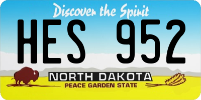 ND license plate HES952