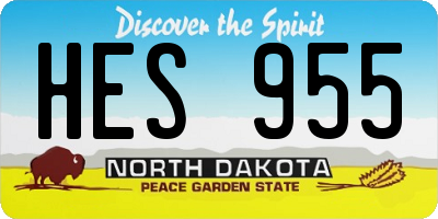 ND license plate HES955