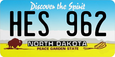 ND license plate HES962