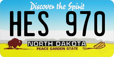 ND license plate HES970