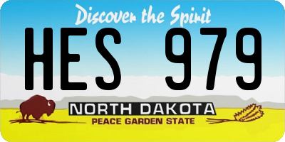 ND license plate HES979