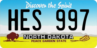 ND license plate HES997