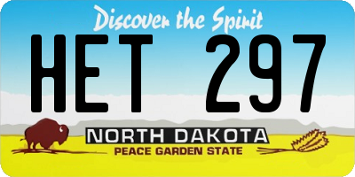 ND license plate HET297