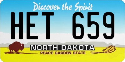 ND license plate HET659