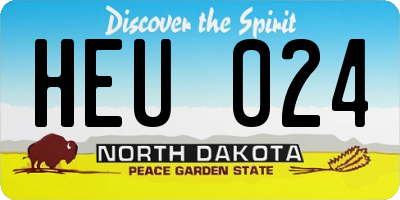 ND license plate HEU024