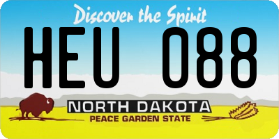 ND license plate HEU088