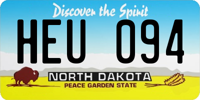 ND license plate HEU094