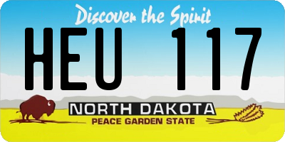 ND license plate HEU117