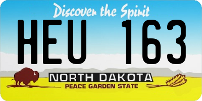 ND license plate HEU163