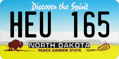 ND license plate HEU165