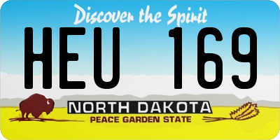 ND license plate HEU169