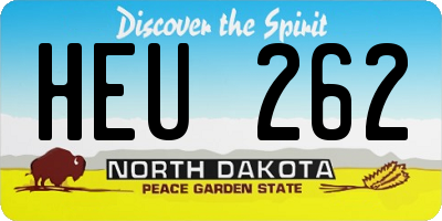 ND license plate HEU262