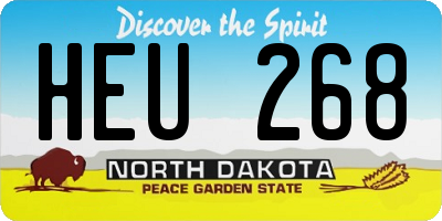 ND license plate HEU268
