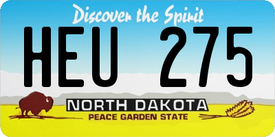 ND license plate HEU275