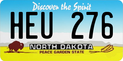 ND license plate HEU276