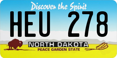 ND license plate HEU278