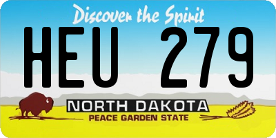 ND license plate HEU279