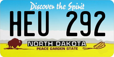 ND license plate HEU292
