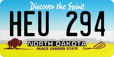 ND license plate HEU294