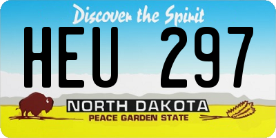 ND license plate HEU297